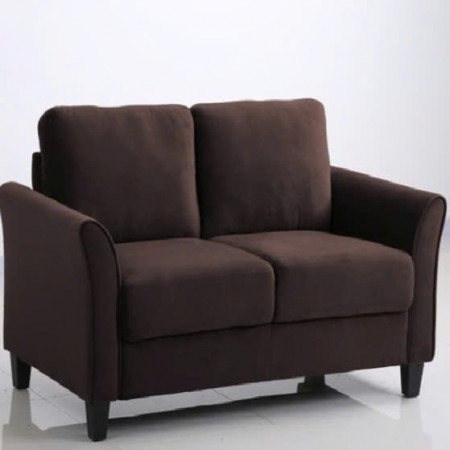 Life-Coffee : Bộ 2 Ghế Sofa Băng và Ghế Đôi - Vải Màu Cà Phê
